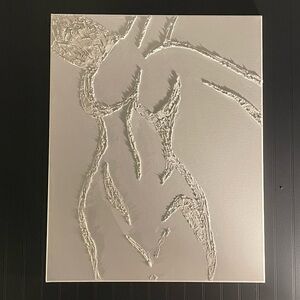 Set of two hand crafted sensual art canvases